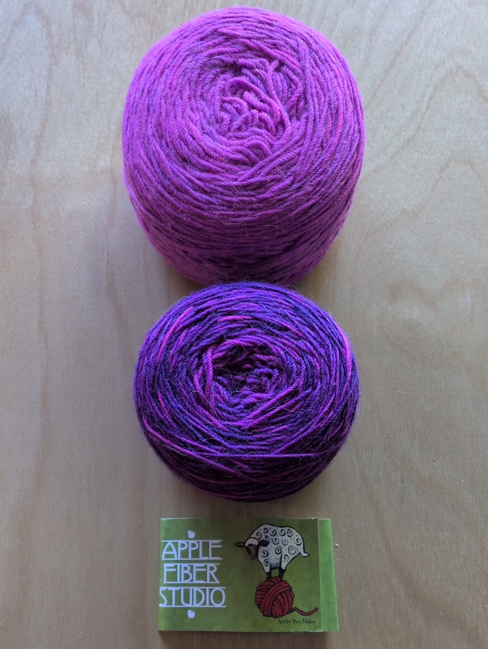 Clearance Apple Fiber Studio Hand Dyed McIntosh Yarn Sock Weight- 2 Skeins